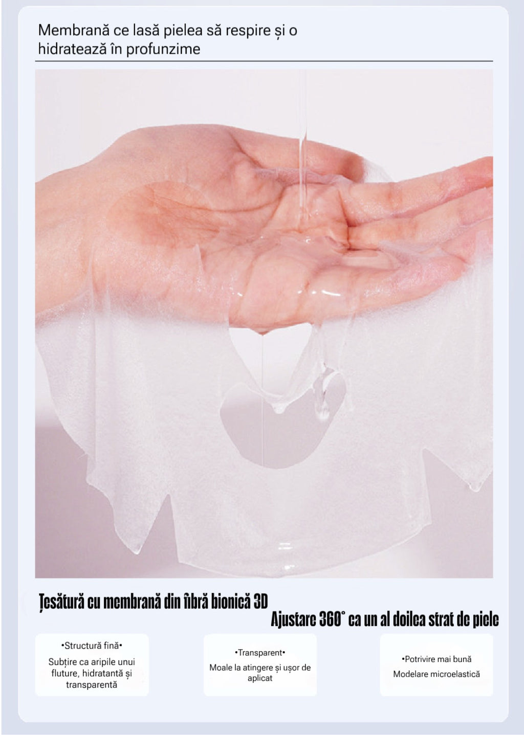 Mască de fată cu acid hialuronic (5 buc.)